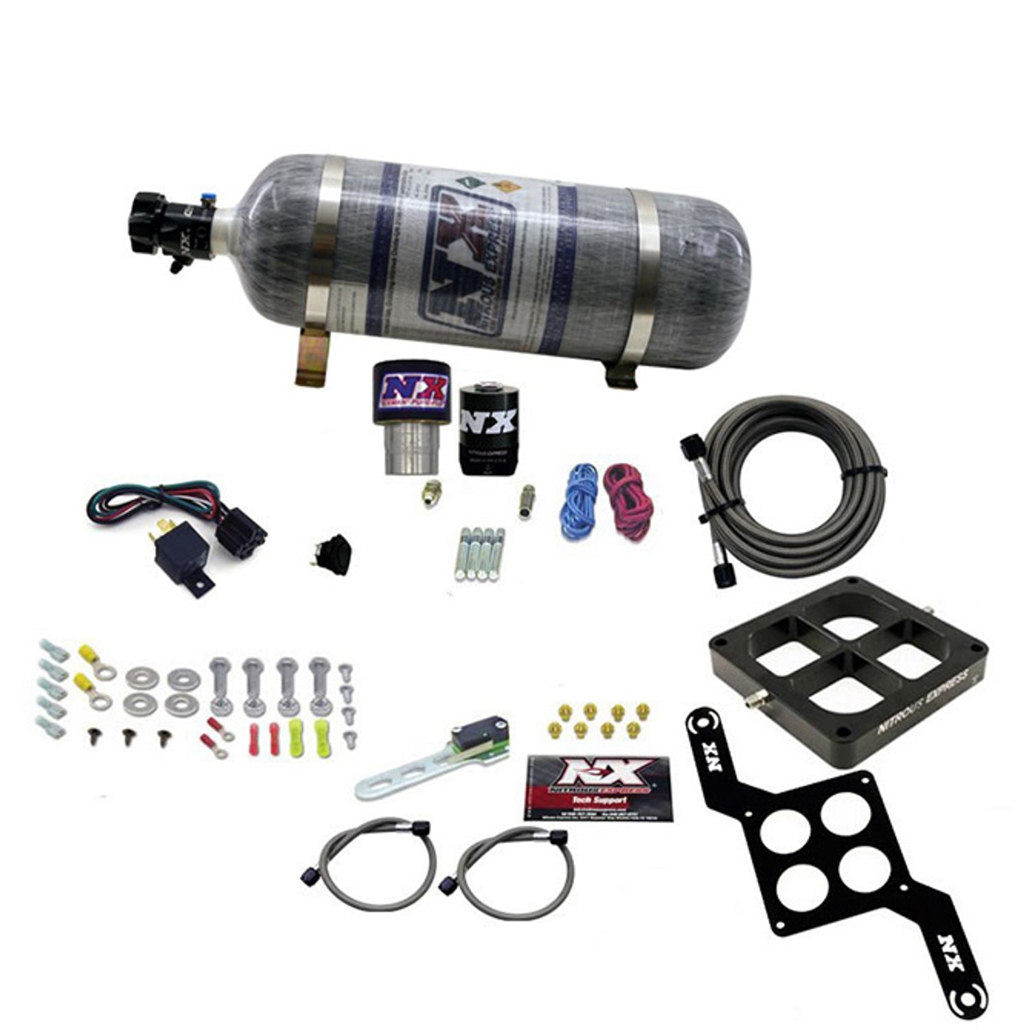 Single Entry Crossbar Nitrous Kit w/Comp Bottle <br> 250-650HP
