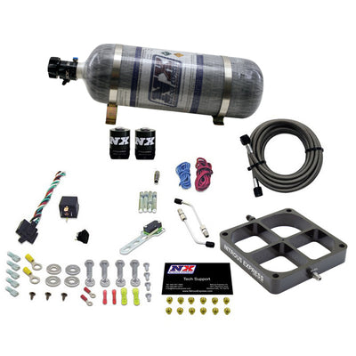 Single Entry Crossbar Throttle Body Nitrous Kit <br> With 12lb Composite Bottle