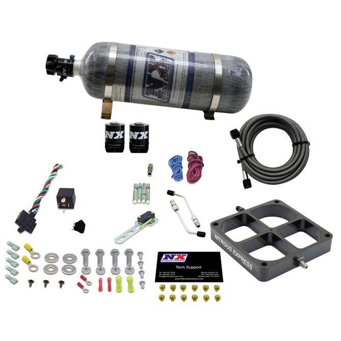 Single Entry Crossbar Throttle Body Nitrous Kit <br> With 12lb Composite Bottle