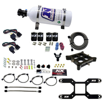 4150 Dual Stage Billet Crossbar Nitrous Ki <br> 50-300 & 100-500HP w/5lb Bottle