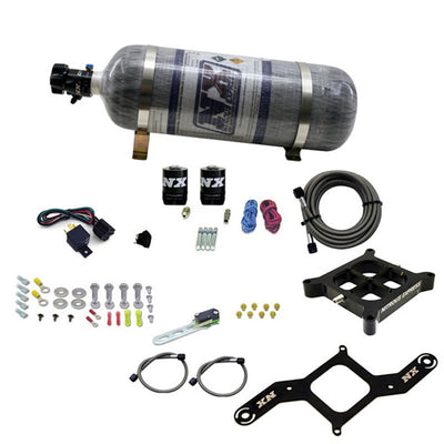 Dry Dual Stage Billet Crossbar Plate System <br> 100-1000hp (4150Flange) w/12lb Bottle