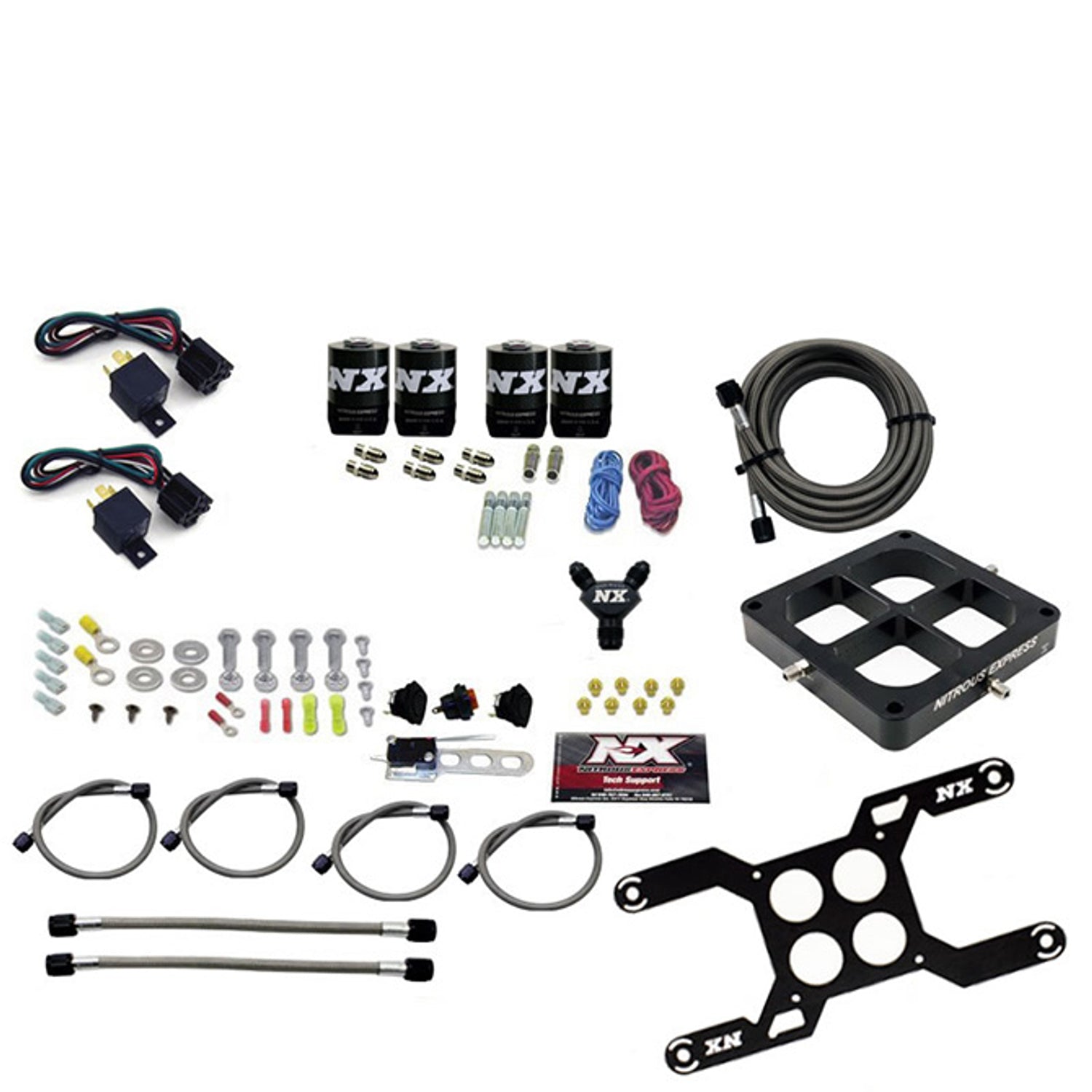 Dry Quad Stage Billet Crossbar Plate System <br> 100-2000hp 4500 Flange