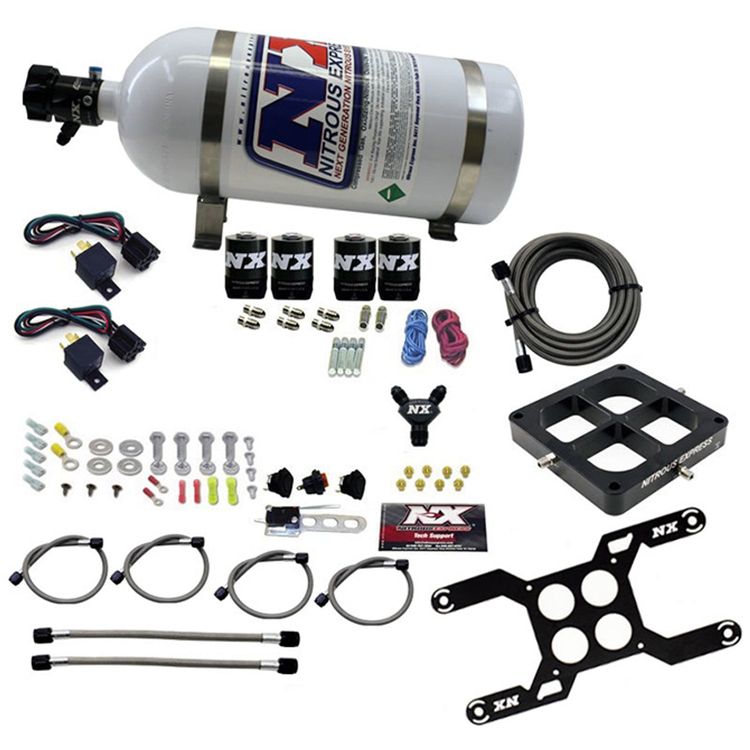 Dryquad Stage Crossbar Plate System w/10lb Bottle <br> 100-2000hp (4500 Flange) w/10lb Bottle
