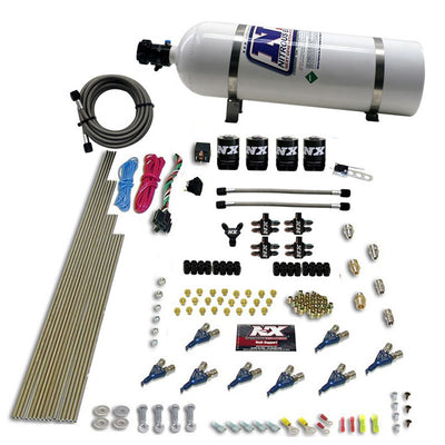 Piranha Direct Port Nitrous Kit w/15lb Bottle <br> 200-500HP EFI Jets