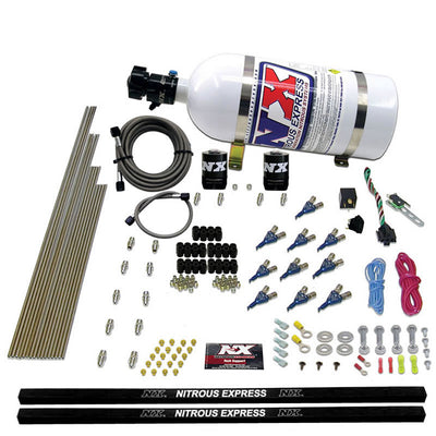 Piranha Nozzle Direct Port Nitrous Kit w/10lb Bottle <br> 250-500HP Rated