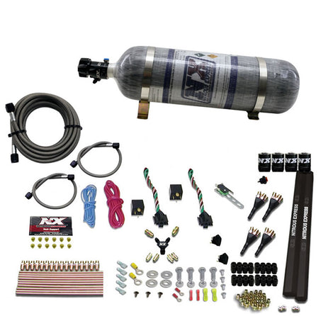 4 Cyl SX2 Nozzle Nitrous Kit w/Composite Bottle <br> 100-300HP Rated