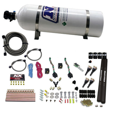 4 Cyl SX2 Nozzle Nitrous Kit w/15lb Bottle <br> 100-300HP Rated