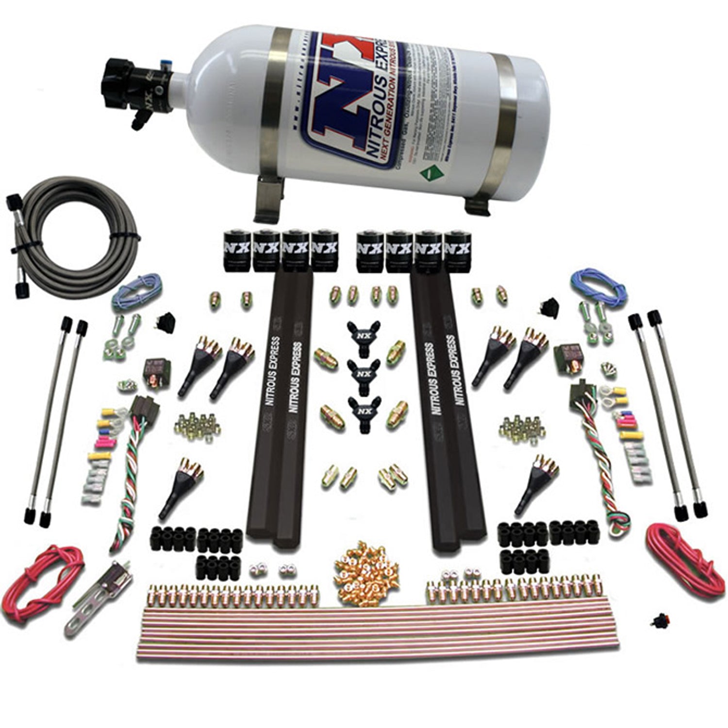 Dual Stage Nozzle Nitrous Kit <br> With 10lb Bottle
