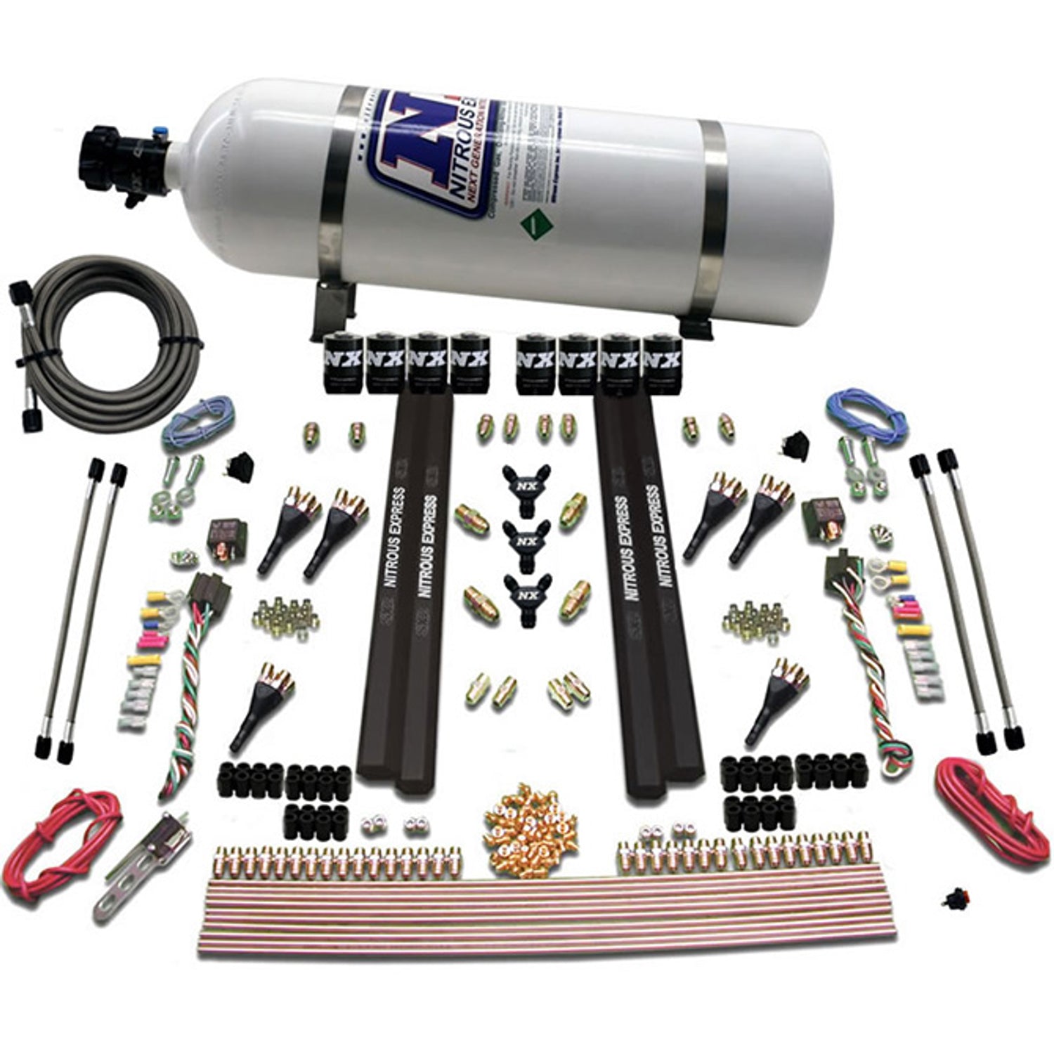 Dual Stage Nozzle Nitrous Kit w/15lb Bottle <br> Universal Application