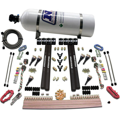 Dual Stage Nozzle Nitrous Kit w/15lb Bottle <br> Universal Application