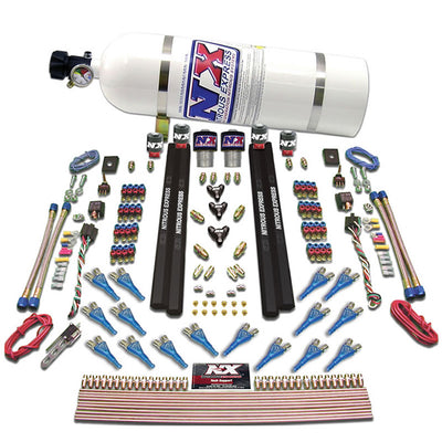 Shark Dual Stage Nitrous Kit w/15lb Bottle <br> 200-1200HP Rated