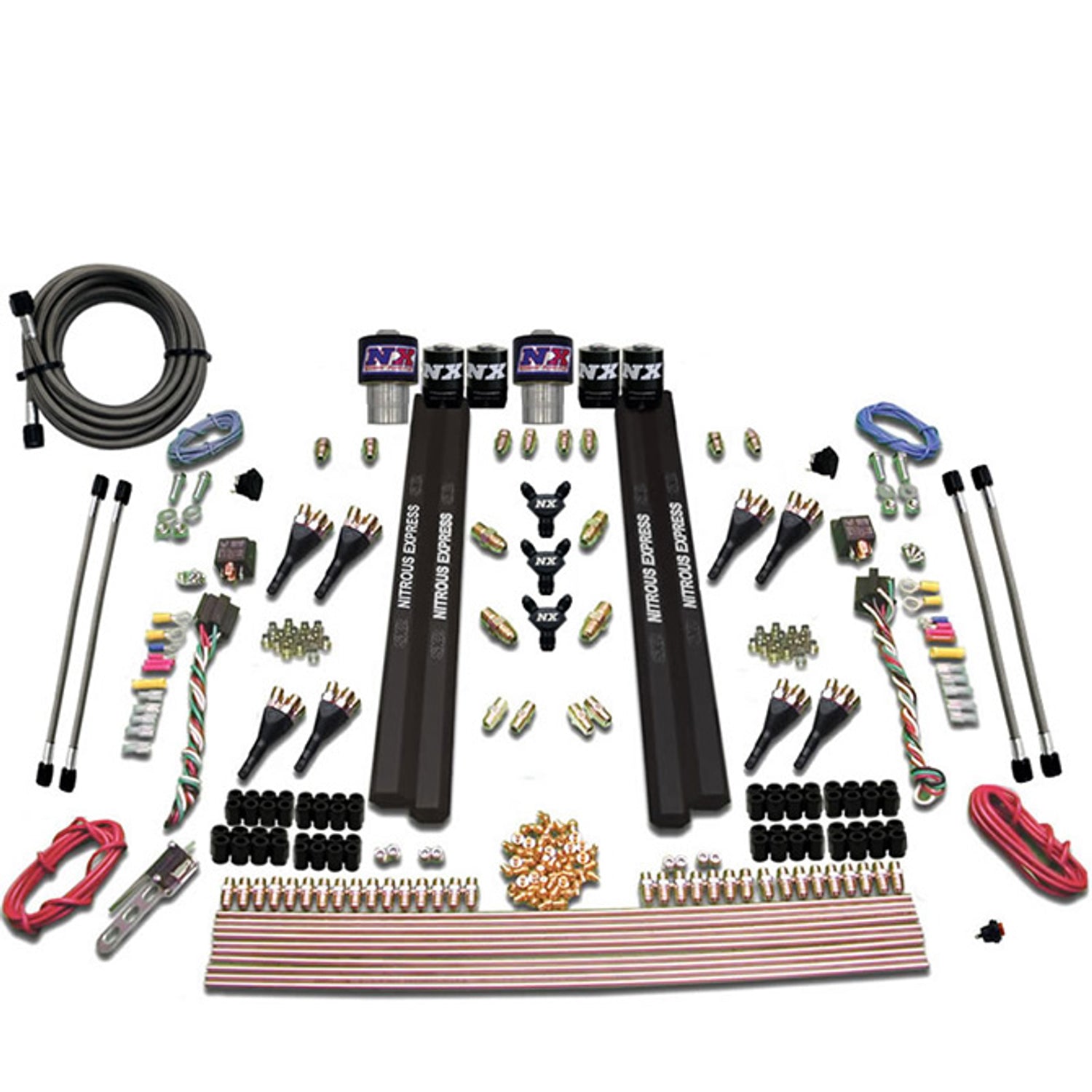 SX2 Dual Stage/Gas/Rails 8 Nozzles Nitrous Kit <br> 200-1200HP Rated