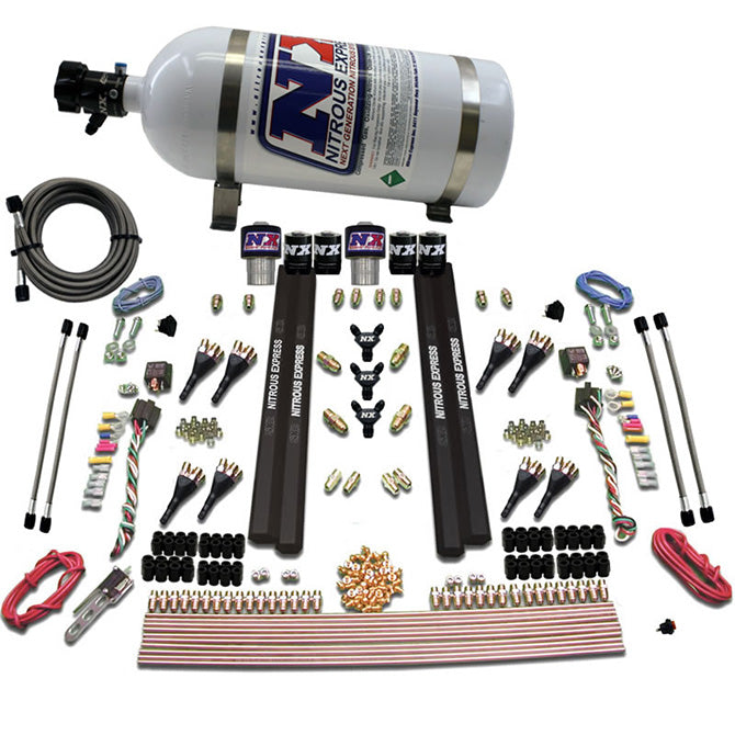 SX2 Dual Stage Nozzles Nitrous Kit w/10lb Bottle <br> 200-1200HP Rated