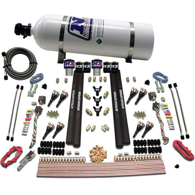 SX2 Dual Stage Nozzles Nitrous Kit w/15lb Bottle <br> 200-1200HP Rated