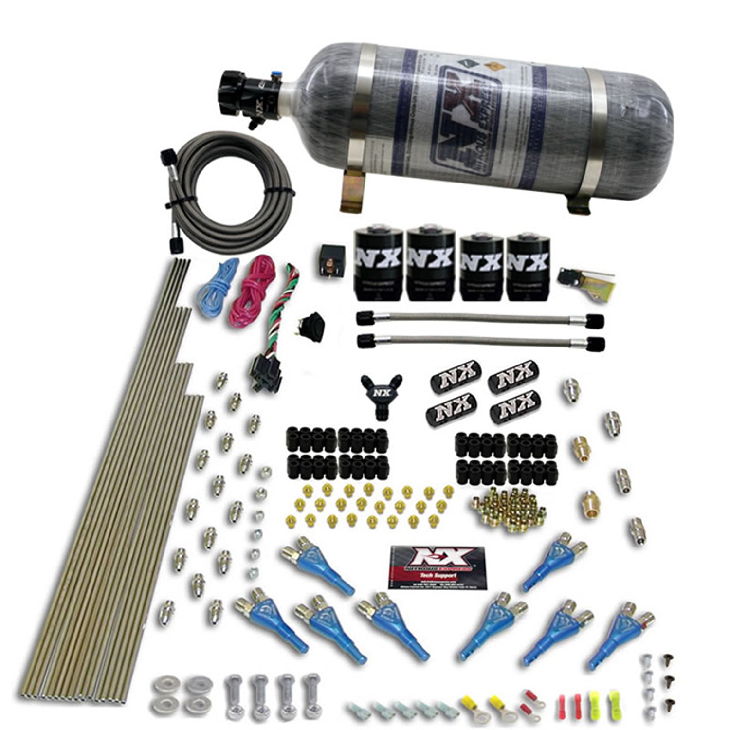 8 Cyl Shark Direct Port Nitrous Kit w/Composite Bottle <br> 200-600HP Rated