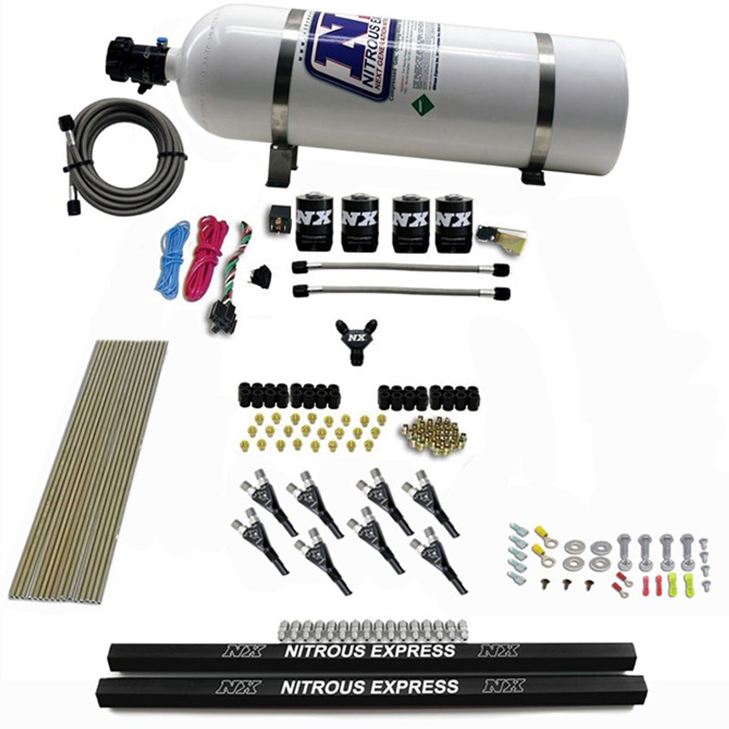 Nitrous Kit w/Rails and 15lb Bottle <br> 200-600HP Rated
