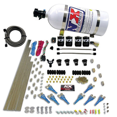 Pro-Shk/Gas 4 Solenoids Nitrous Kit w/10lb Bottle <br> 200-600HP w/10lb Bottle