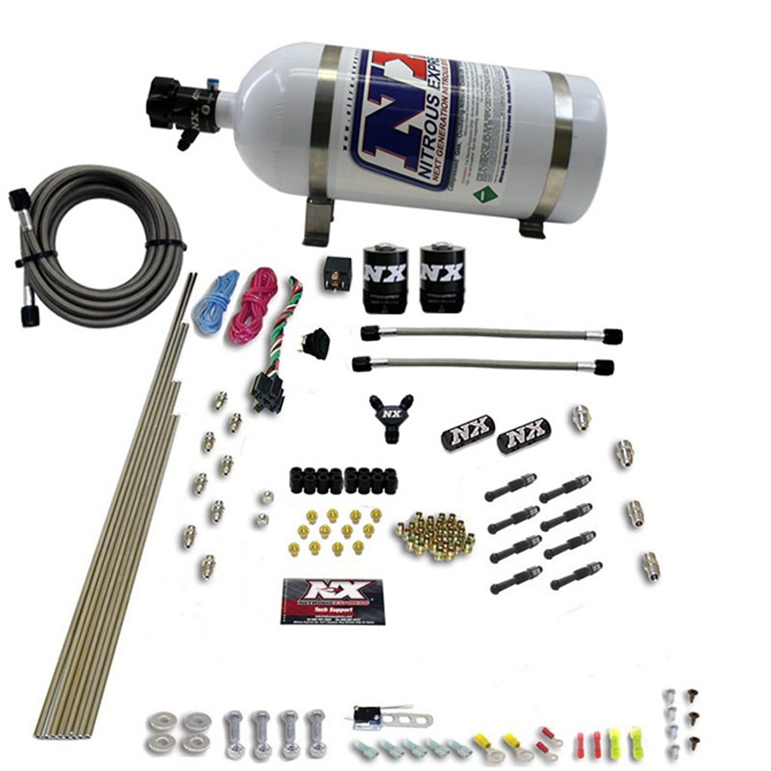8 Cyl Dry Direct Port Nitrous Kit w/10lb Bottle <br> 200-600HP w/10lb Bottle