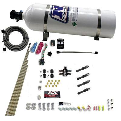 Dry Direct Port Nitrous Kit <br> 4 Cyl w/15lb Bottle