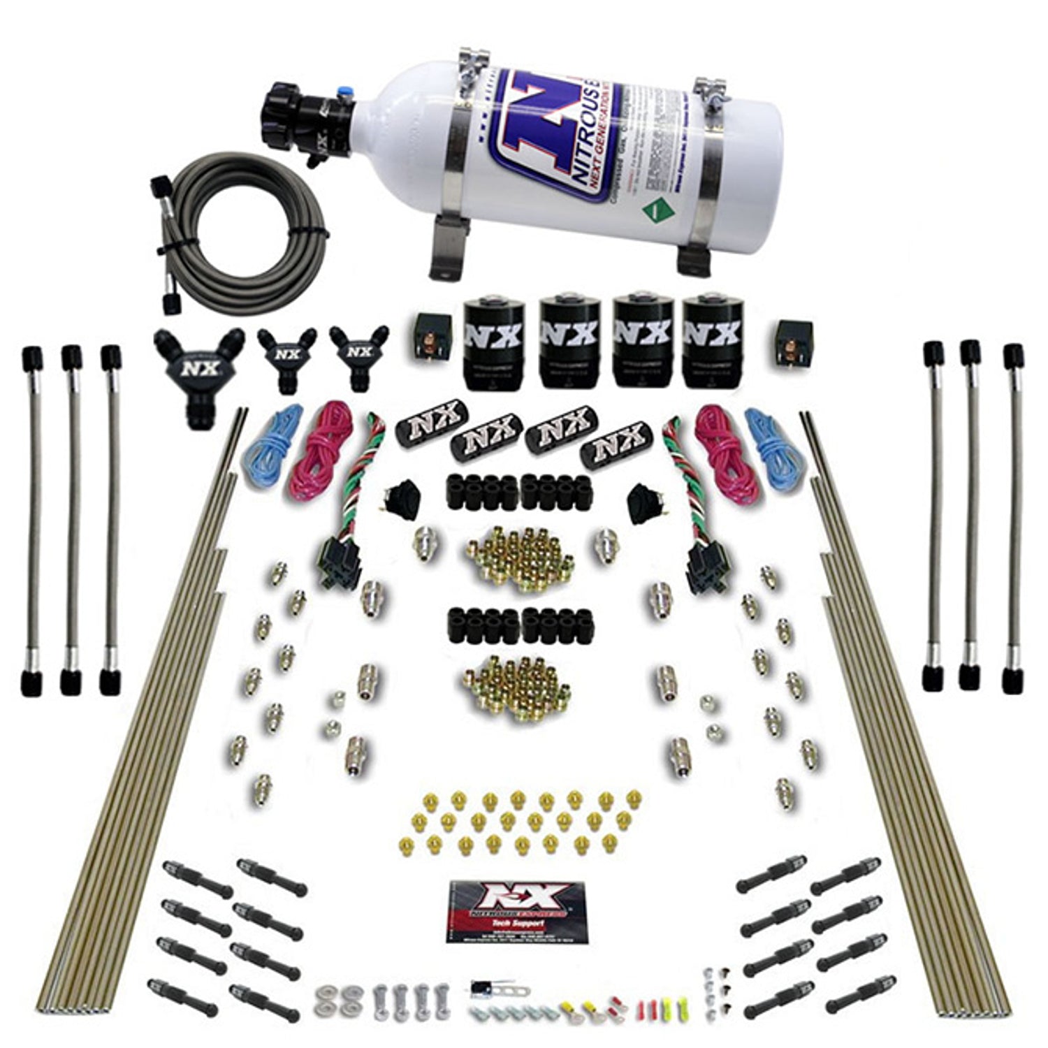 8 Cyl Dry Direct Port Dual Stage Nitrous Kit <br> 200-600HP Rated