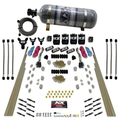 8 Cyl Dry Direct Port Dual Stage Nitrous Kit <br> 200-600HP w/Comp Bottle