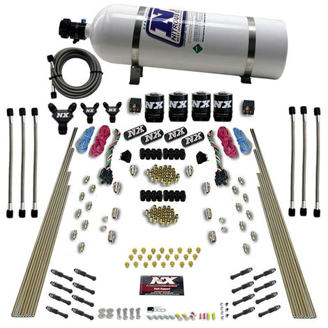 Dry Direct Port Dual Stage Nitrous Kit w/15lb Bottle <br> 200-600HP Rated