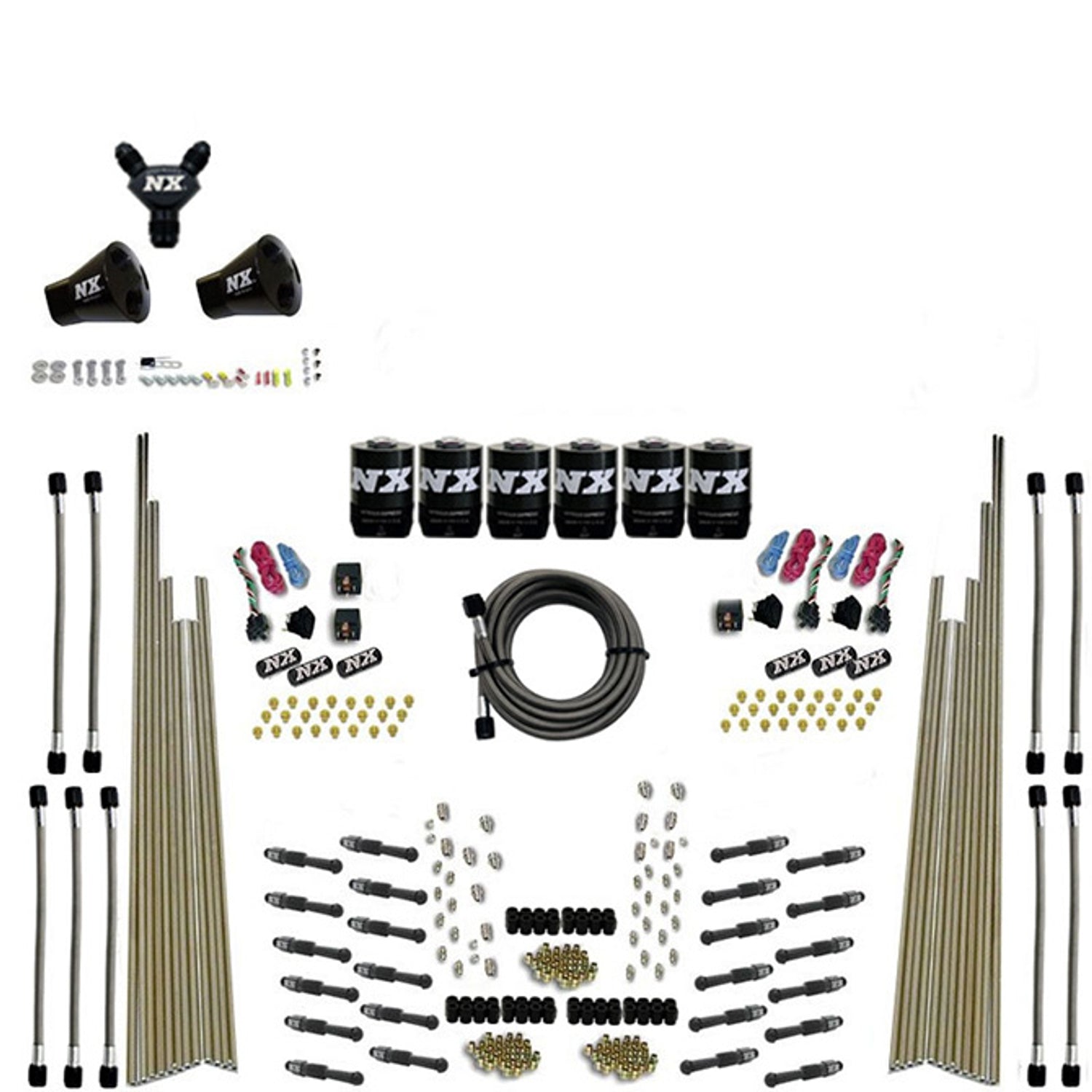 8 Cyl Dry Direct Port Three Stage Nitrous Kit <br> 200-600HP w/o Bottle