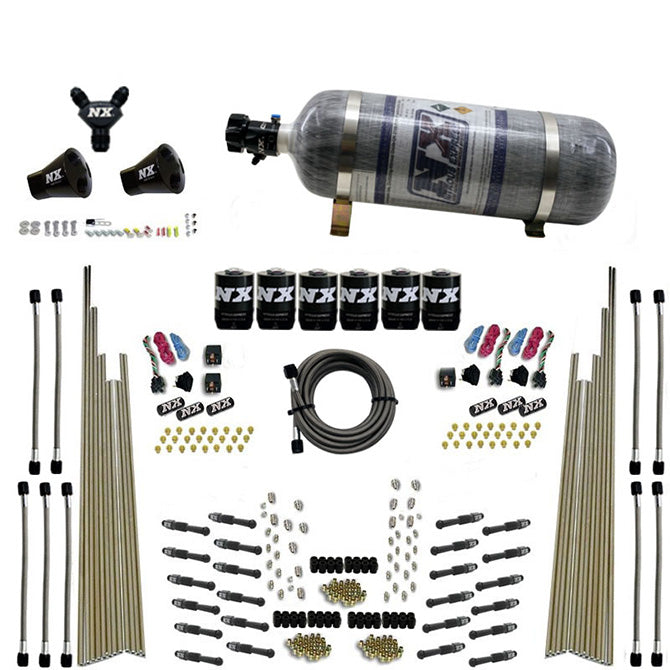 8 Cyl Dry Direct Port Three Nitrous Kit w/Comp Bottle <br> Universal Application