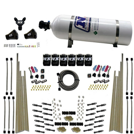 8 Cyl Dry Direct Port Nitrous Kit w/15lb Bottle <br> 200-600HP Rated