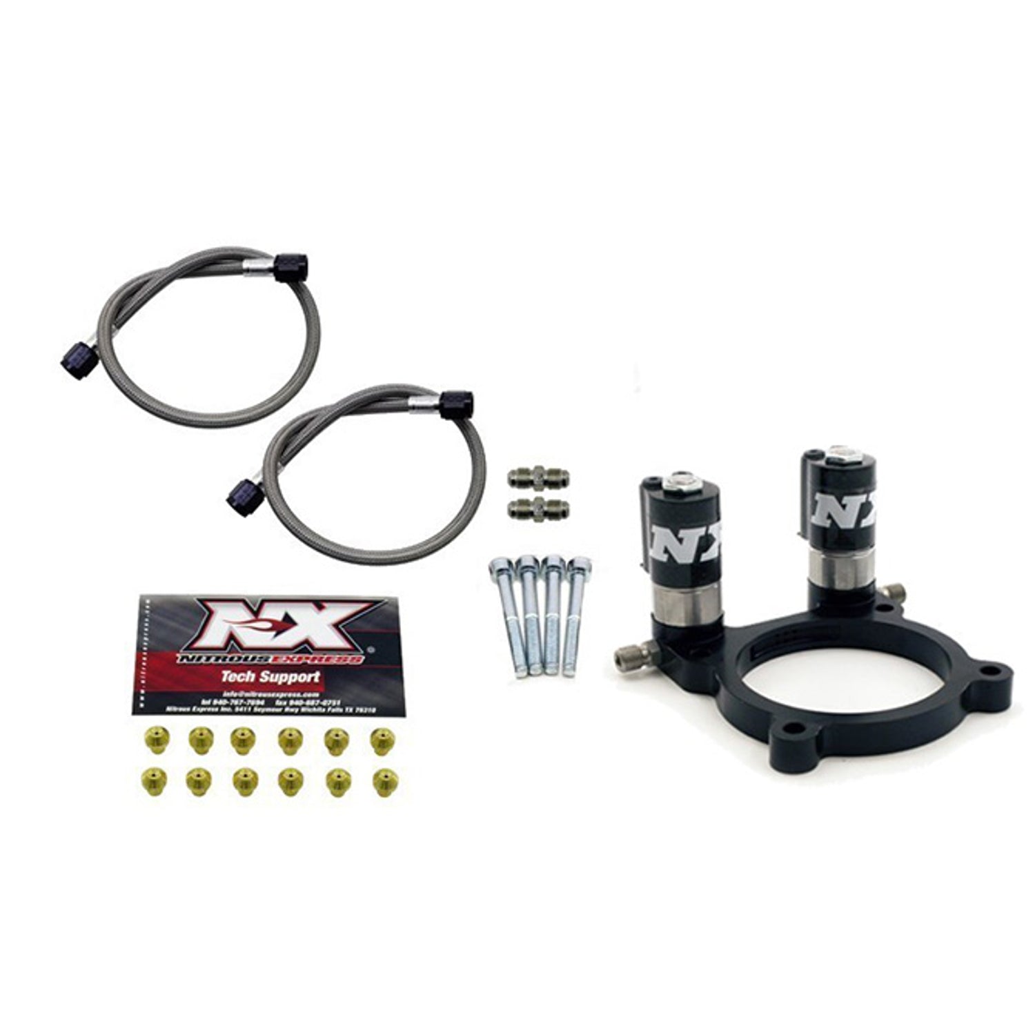 Nitrous Plate Conversion w/Integrated Solenoids <br> 11-14 Ford Mustang