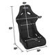 23 W x 18 D x 34 H in. Fiber Glass Bucket Racing Seat<br>Universal