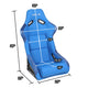 23 W x 18 D x 34 H in. Fiber Glass Bucket Racing Seat<br>Universal