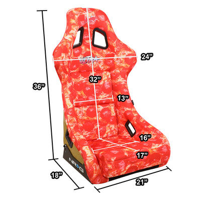 21 W X 36 H X 18 in.D ULTRA Prisma Fixed Back Bucket Racing Seat<br>Universal