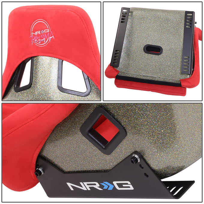 FRP Gold Mix Paint Back Prisma Bucket Racing Seat <br> Overall Dimension ( in.): 24 W X 36 H X 18 D