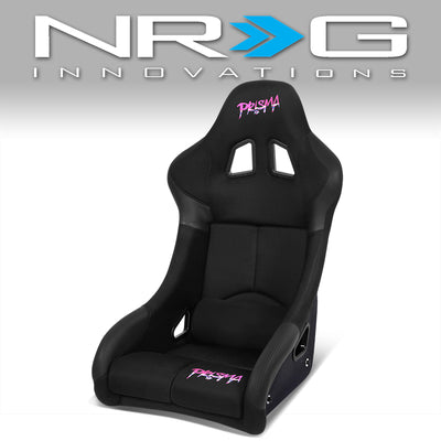 Prisma Black Sparkled Fiberglass Bucket Racing Seat <br> Overall Dimension ( in.): 25 W X 37 H X 23 D