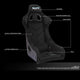 Prisma Black Sparkled Fiberglass Bucket Racing Seat <br> Oversall DImension(in.): 19 L X 18 W X 34.5 H