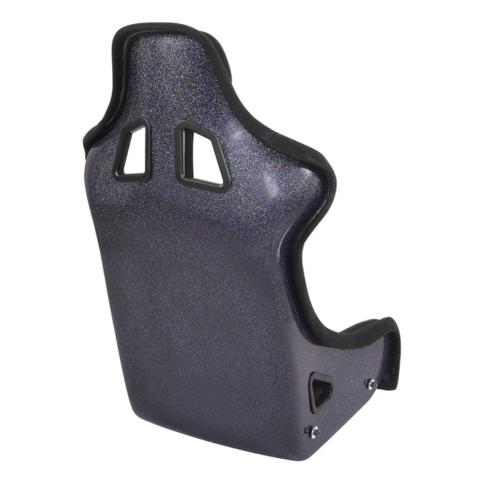 Prisma Black Sparkled Fiberglass Bucket Racing Seat <br> Oversall DImension(in.): 19 L X 18 W X 34.5 H