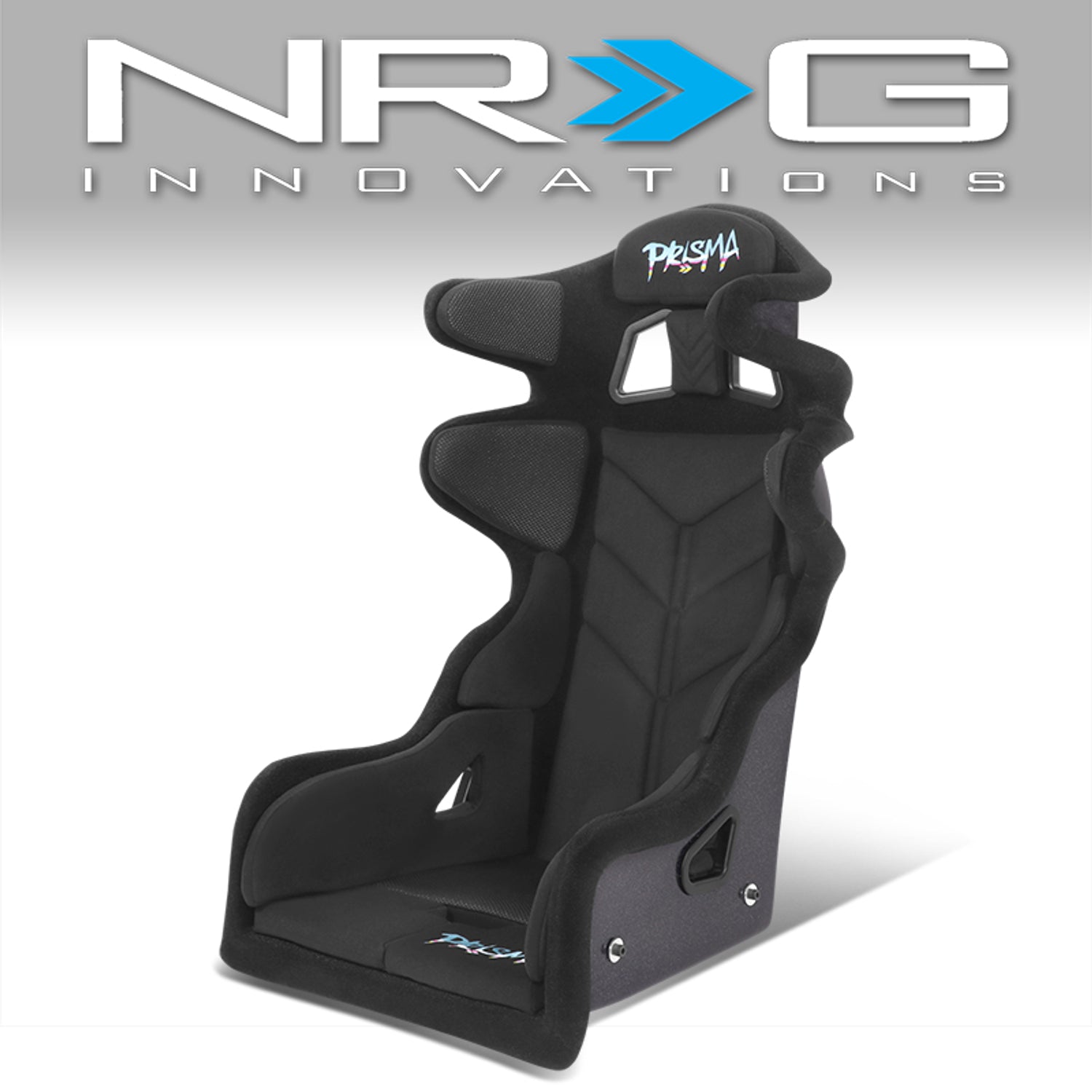 Prisma Black Sparkled Fiberglass Bucket Racing Seat <br> Overall Dimension ( in.): 24.5 W X 36 H X 21 D