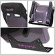 Black Vegan Suede Bucket Racing Seat <br> Seat Dimensions (in.): 20 W X 32 H X 20 D