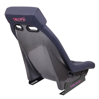 Navy Vegan Leather Prisma Bucket Racing Seat <br> Seat Dimensions (in.): 20 W X 32 H X 20 D