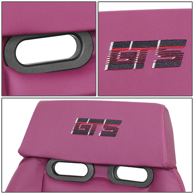 Wine Vegan Leather Prisma Bucket Racing Seat <br> Seat Dimensions (in.): 20 W X 32 H X 20 D