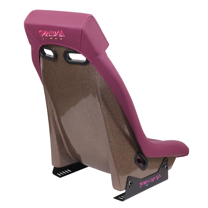 Wine Vegan Leather Prisma Bucket Racing Seat <br> Seat Dimensions (in.): 20 W X 32 H X 20 D