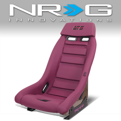 Wine Vegan Leather Prisma Bucket Racing Seat <br> Seat Dimensions (in.): 20 W X 32 H X 20 D
