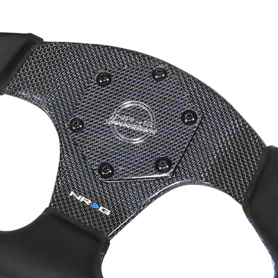 320mm Flat Bottom Zero Dish Leather Steering Wheel <br> Fits with 6 X 70mm Bolt Pattern