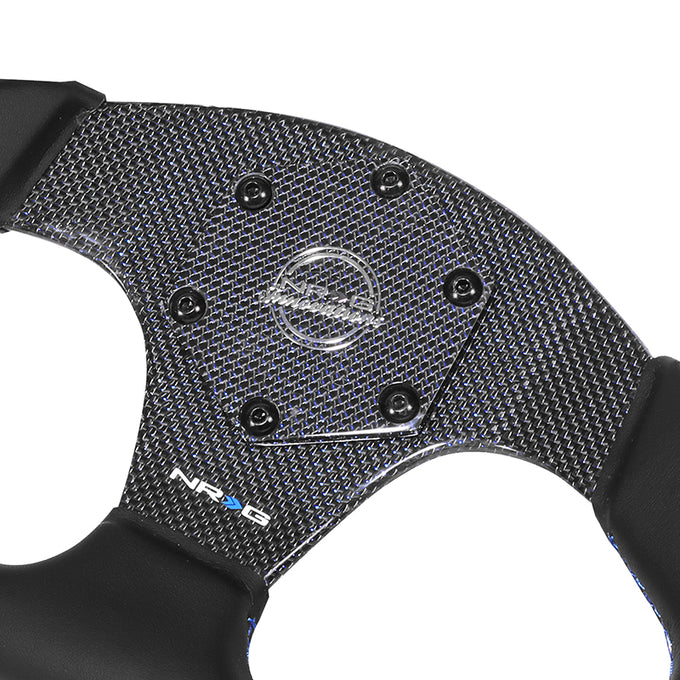 320mm Flat Bottom Zero Dish Leather Steering Wheel <br> Fits with 6 X 70mm Bolt Pattern