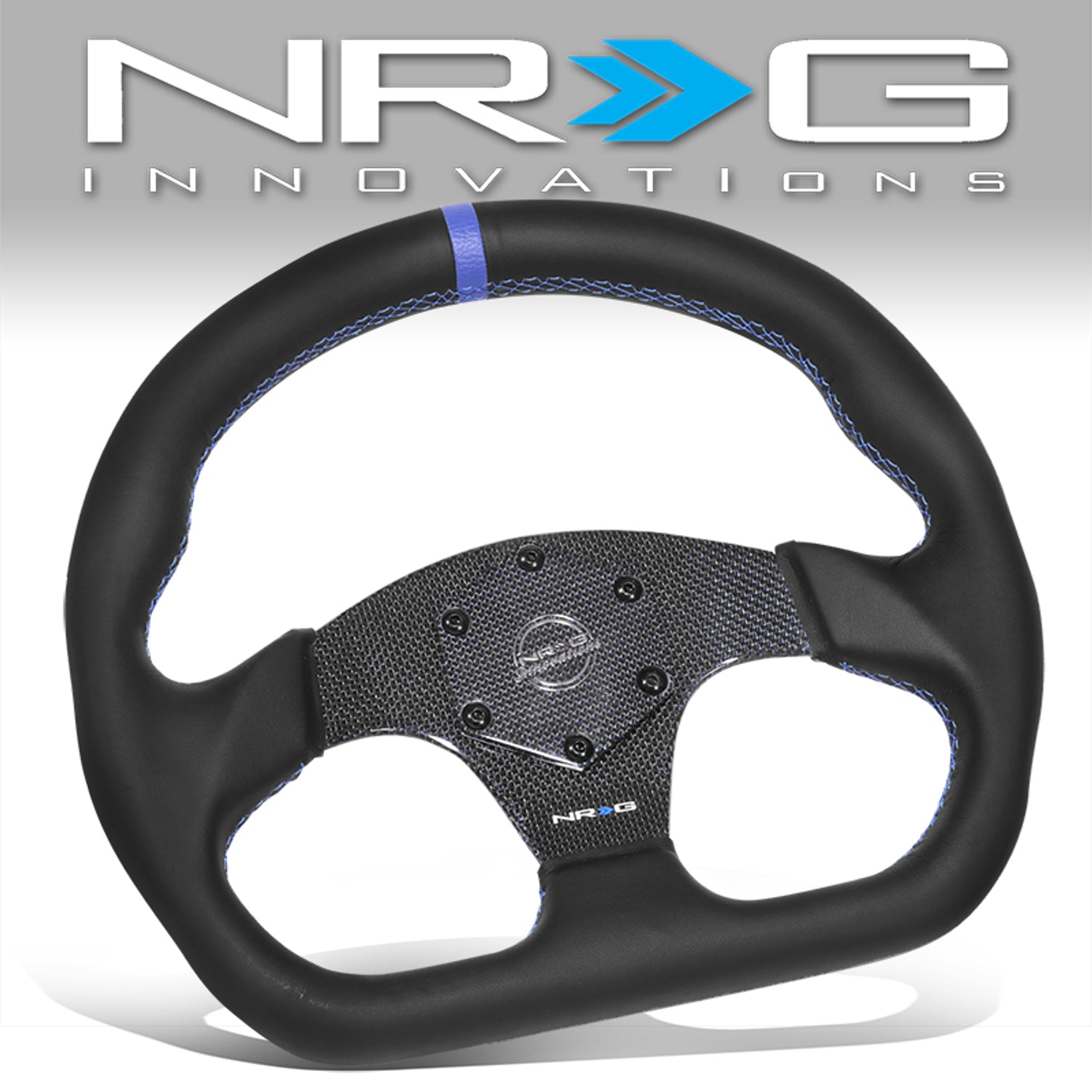 320mm Flat Bottom Zero Dish Leather Steering Wheel <br> Fits with 6 X 70mm Bolt Pattern