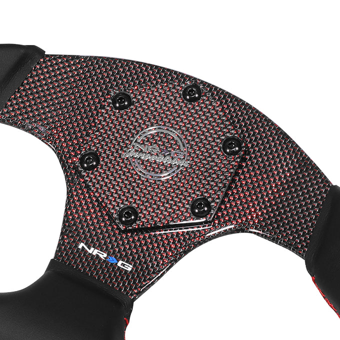 320mm Flat Bottom Zero Dish Leather Steering Wheel <br> Fits with 6 X 70mm Bolt Pattern
