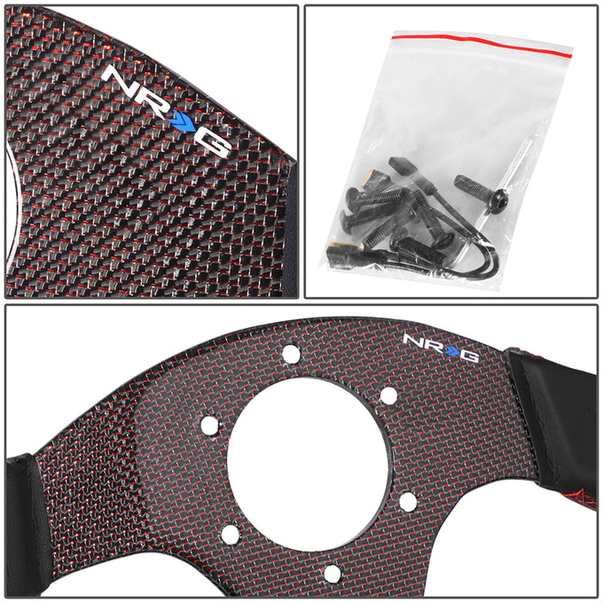 320mm Flat Bottom Zero Dish Leather Steering Wheel <br> Fits with 6 X 70mm Bolt Pattern