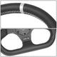 320mm Flat Bottom Zero Dish Leather Steering Wheel <br> Fits with 6 X 70mm Bolt Pattern