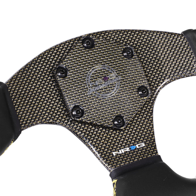 320mm Flat Bottom Zero Dish Leather Steering Wheel <br> Fits with 6 X 70mm Bolt Pattern